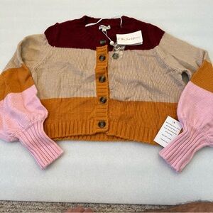 NWT For Love & Lemons Hailey Striped Cardigan